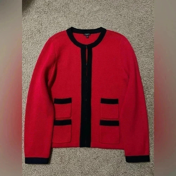 5/$40 Talbots Cardigan Knit Sweater Cotton and Cashmere Blend Size Large - Picture 7 of 7